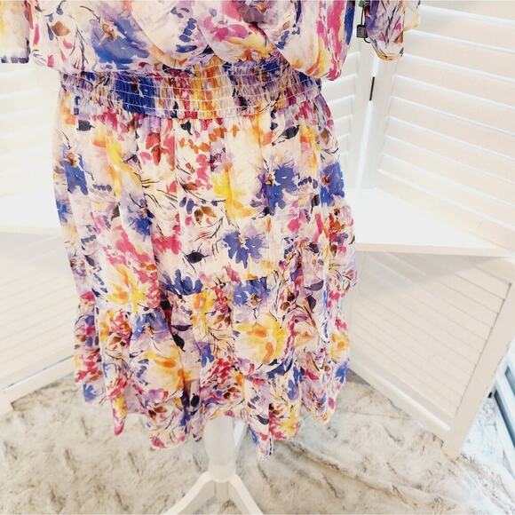 LAUNDRY BY SHELLIE SEGAL FLORAL SPRING DRESS SIZE 12 - Picture 3 of 7